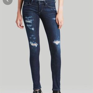 Citizens of Humanity racer skinny jeans destroyed